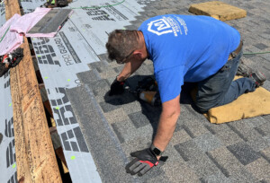 Mario Contracting installing a shingle roof.
