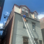 Photo of gutter and downspout replacement