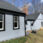 Photo of gutter and roof repair project