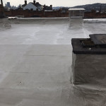 Photo of residential aluminum roof coating project