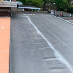 Photo of rubber roofing project