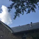 Photo of residential slate roofing project