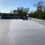 Photo of a rubber roofing project